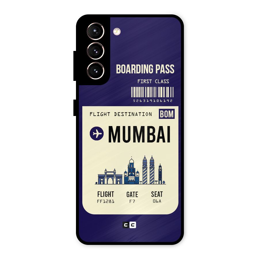 Mumbai Boarding Pass Metal Back Case for Galaxy S21 5G