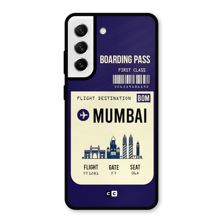 Mumbai Boarding Pass Metal Back Case for Galaxy S21 FE 5G