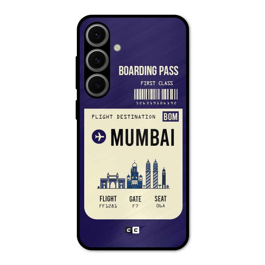 Mumbai Boarding Pass Metal Back Case for Galaxy S24 FE