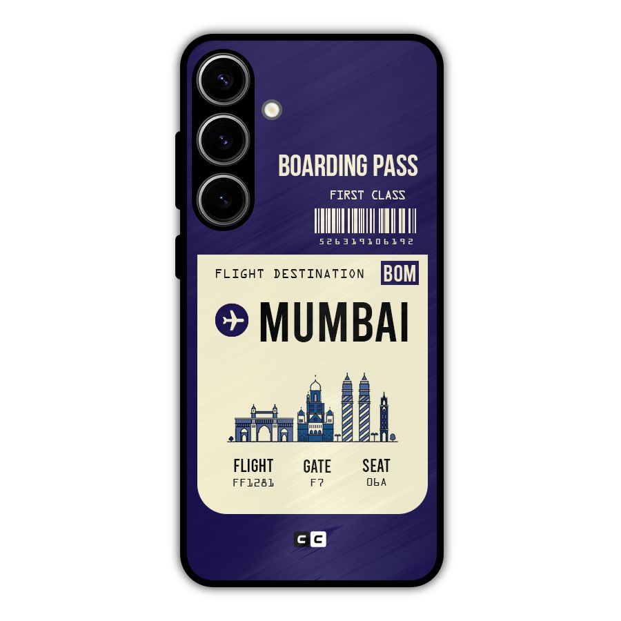 Mumbai Boarding Pass Metal Back Case for Galaxy S24 Plus