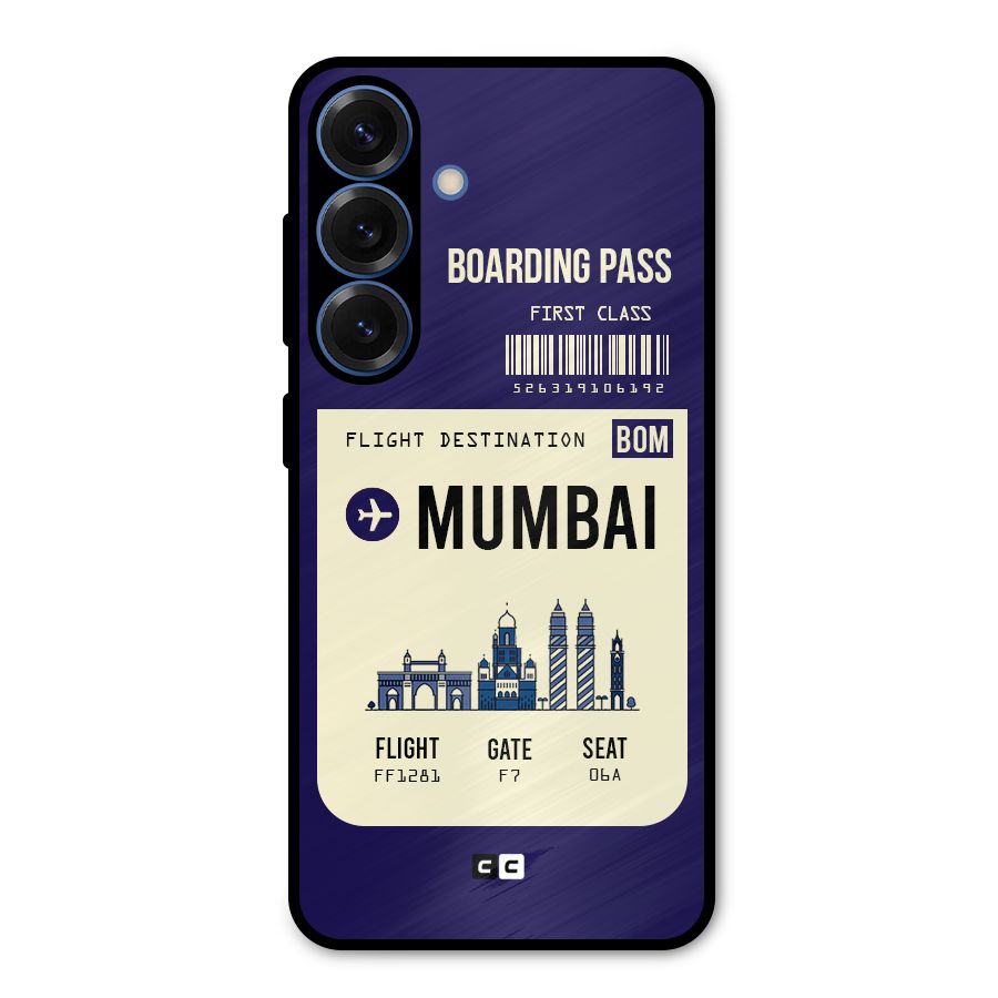 Mumbai Boarding Pass Metal Back Case for Galaxy S25