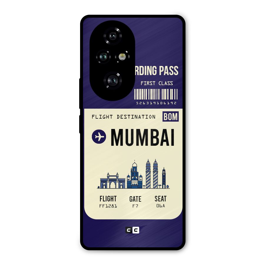 Mumbai Boarding Pass Metal Back Case for Honor 200 Pro