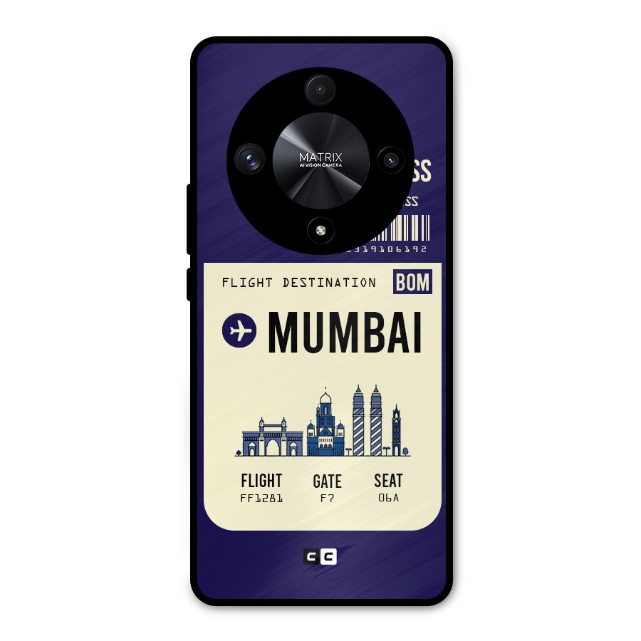 Mumbai Boarding Pass Metal Back Case for Honor X9b