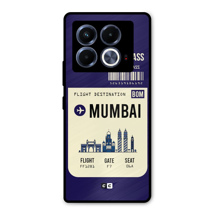 Mumbai Boarding Pass Metal Back Case for Infinix Note 40 5G