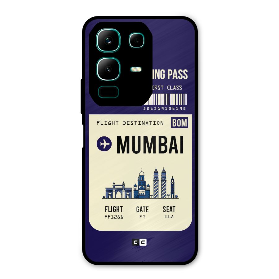 Mumbai Boarding Pass Metal Back Case for Infinix Note 50x