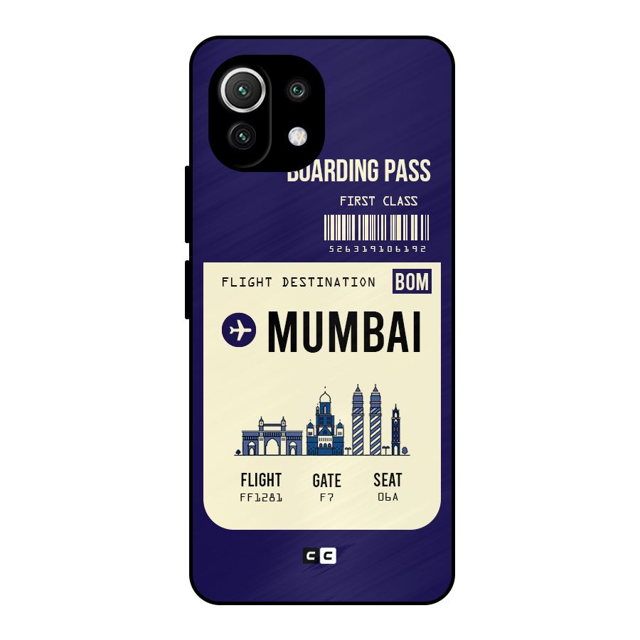 Mumbai Boarding Pass Metal Back Case for Mi 11 Lite