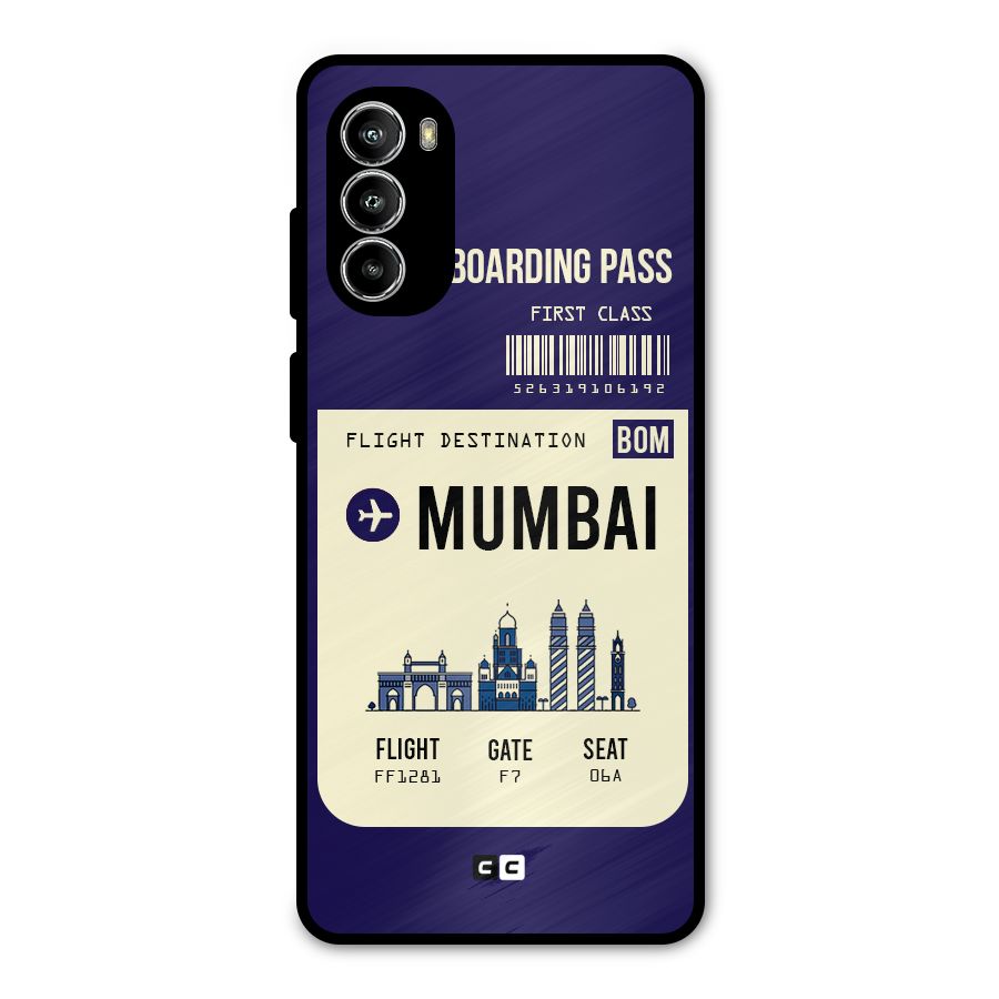 Mumbai Boarding Pass Metal Back Case for Moto G52