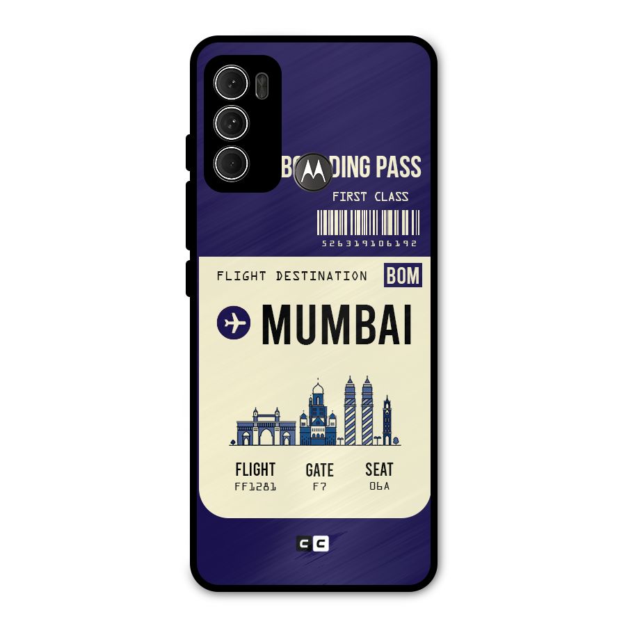 Mumbai Boarding Pass Metal Back Case for Moto G60