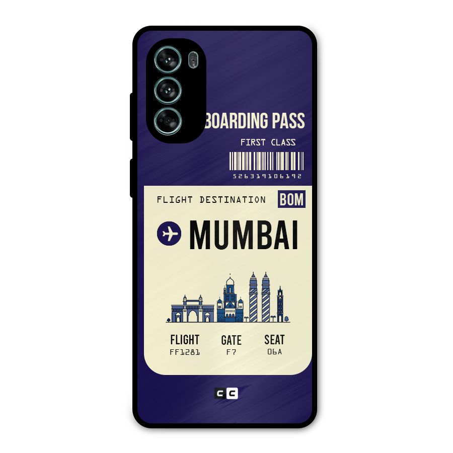 Mumbai Boarding Pass Metal Back Case for Moto G62