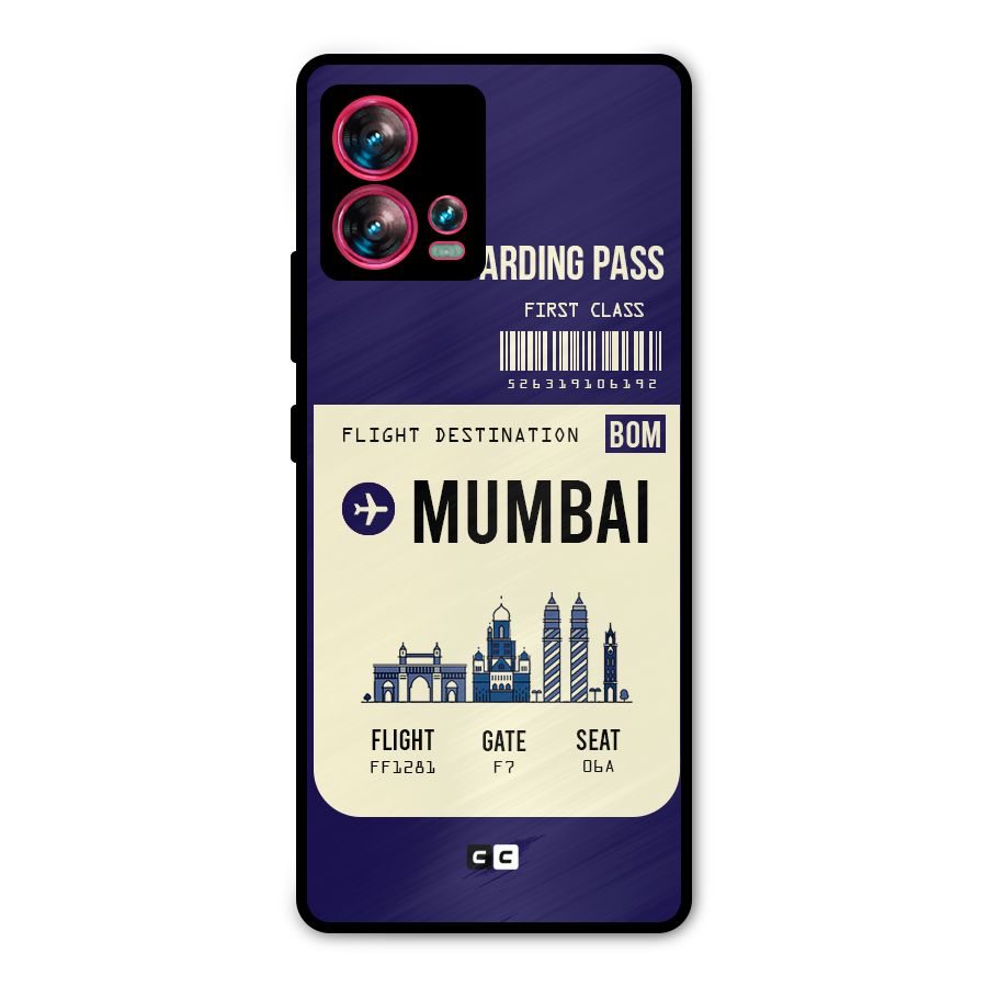 Mumbai Boarding Pass Metal Back Case for Motorola Edge 30 Fusion