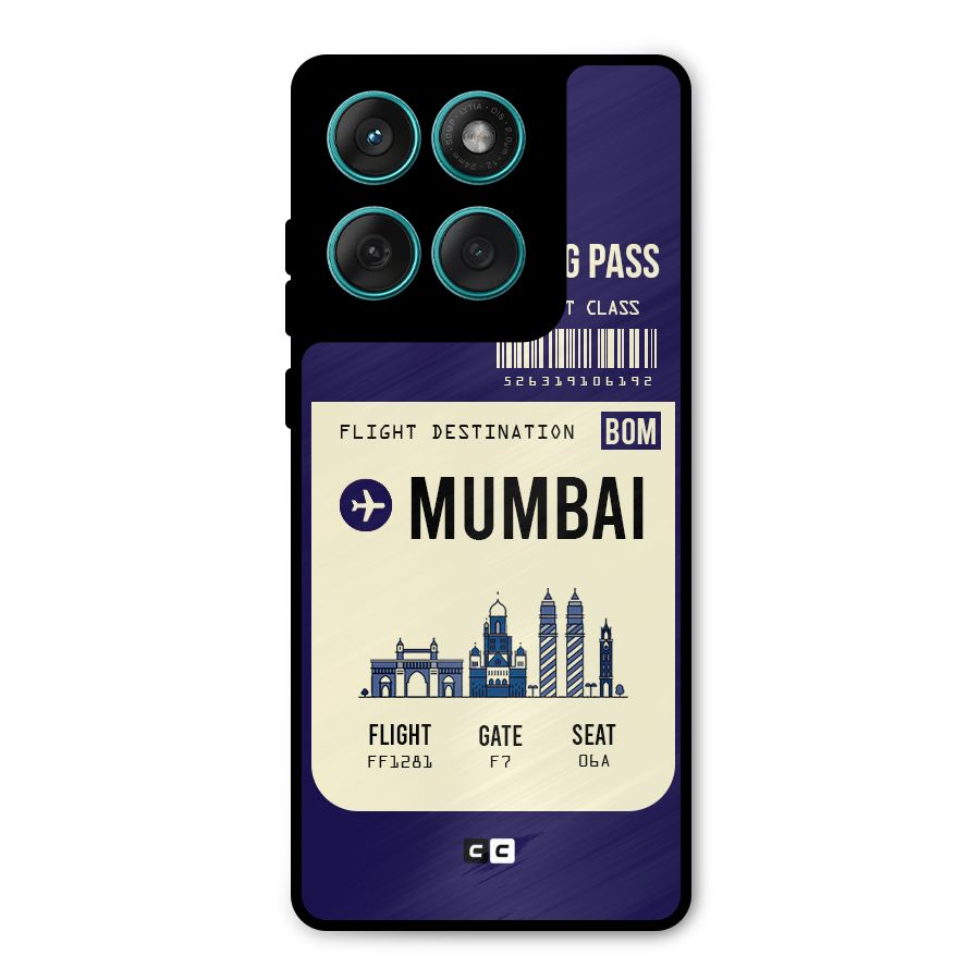 Mumbai Boarding Pass Metal Back Case for Motorola Edge 60 Fusion