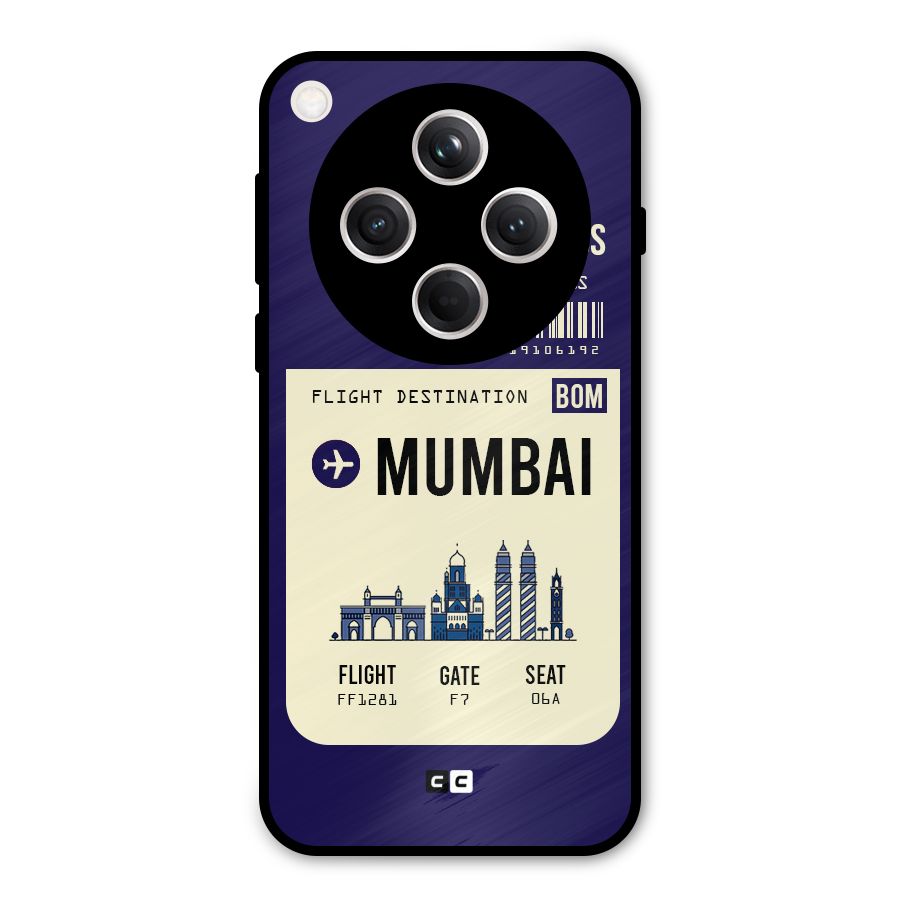 Mumbai Boarding Pass Metal Back Case for Oppo Find X8