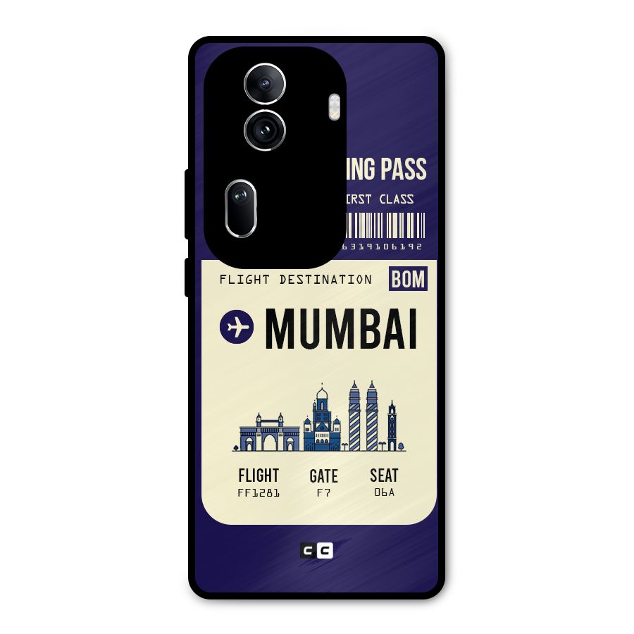 Mumbai Boarding Pass Metal Back Case for Oppo Reno11 Pro 5G