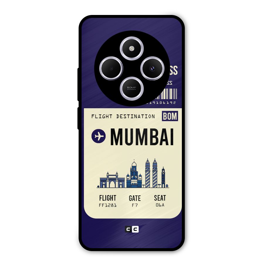 Mumbai Boarding Pass Metal Back Case for Poco C75 5G