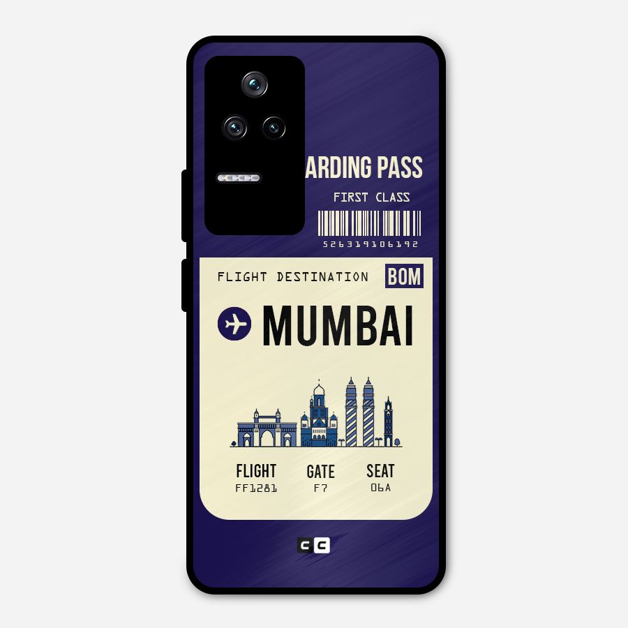 Mumbai Boarding Pass Metal Back Case for Poco F4 5G