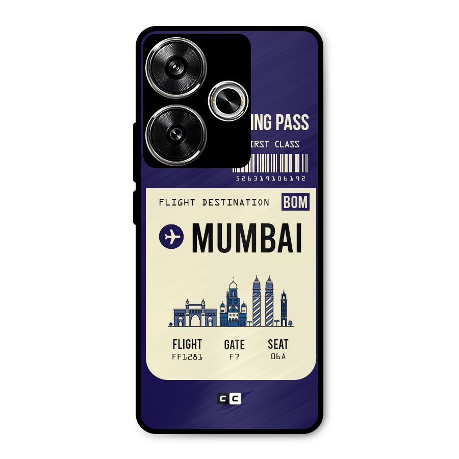 Mumbai Boarding Pass Metal Back Case for Poco F6
