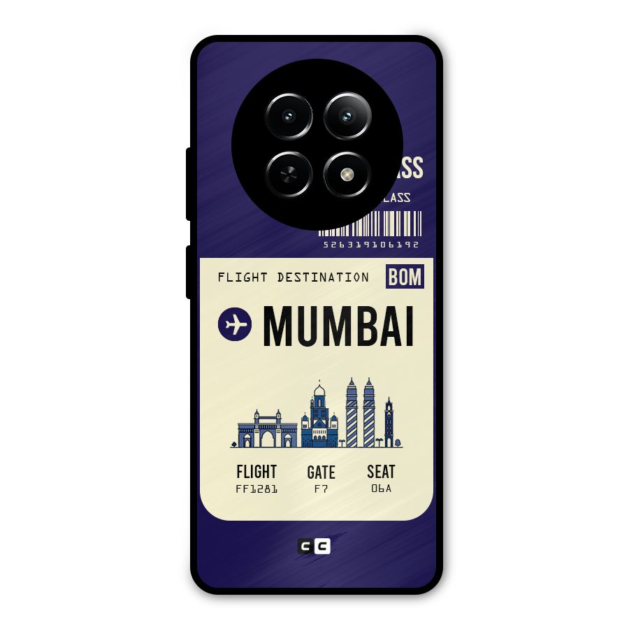 Mumbai Boarding Pass Metal Back Case for Realme 12x 5G