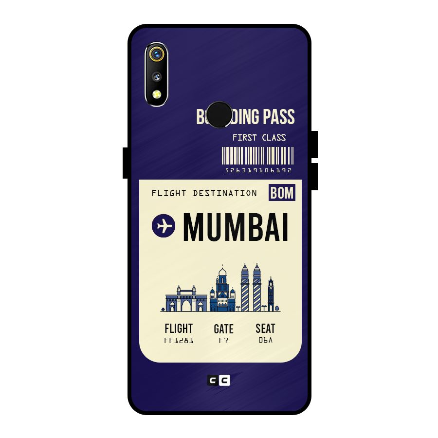 Mumbai Boarding Pass Metal Back Case for Realme 3