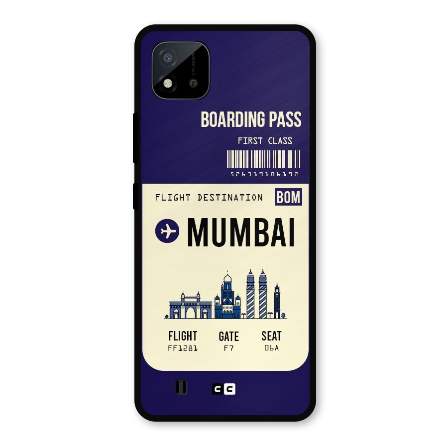 Mumbai Boarding Pass Metal Back Case for Realme C11 2021