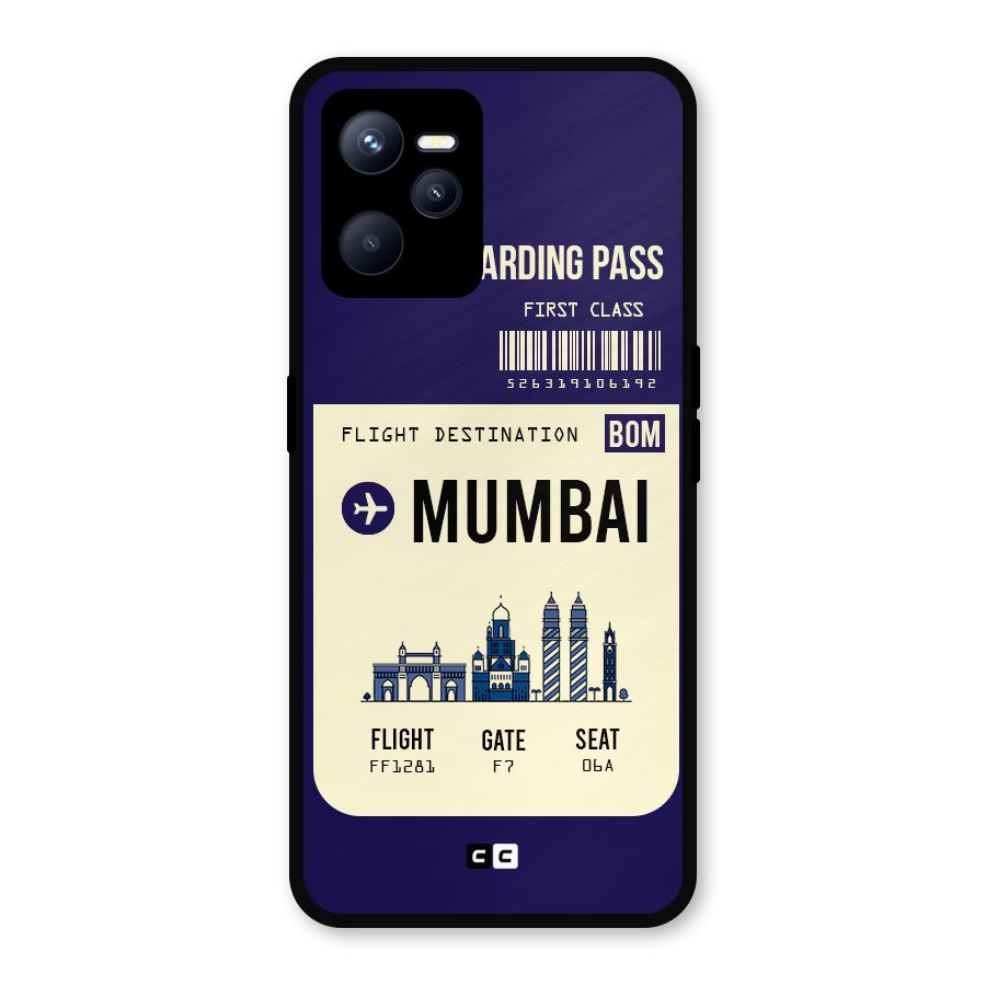 Mumbai Boarding Pass Metal Back Case for Realme C35