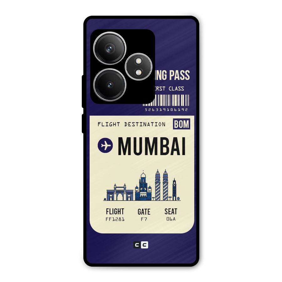 Mumbai Boarding Pass Metal Back Case for Realme GT 6T