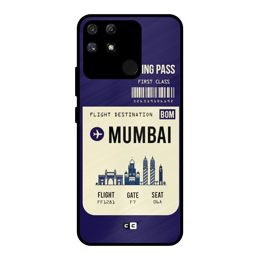 Mumbai Boarding Pass Metal Back Case for Realme Narzo 50A