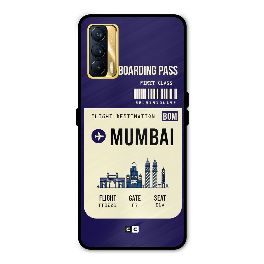 Mumbai Boarding Pass Metal Back Case for Realme X7