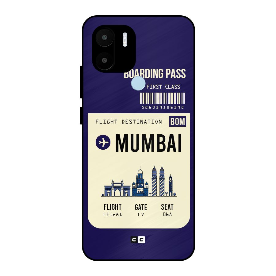 Mumbai Boarding Pass Metal Back Case for Redmi A2+