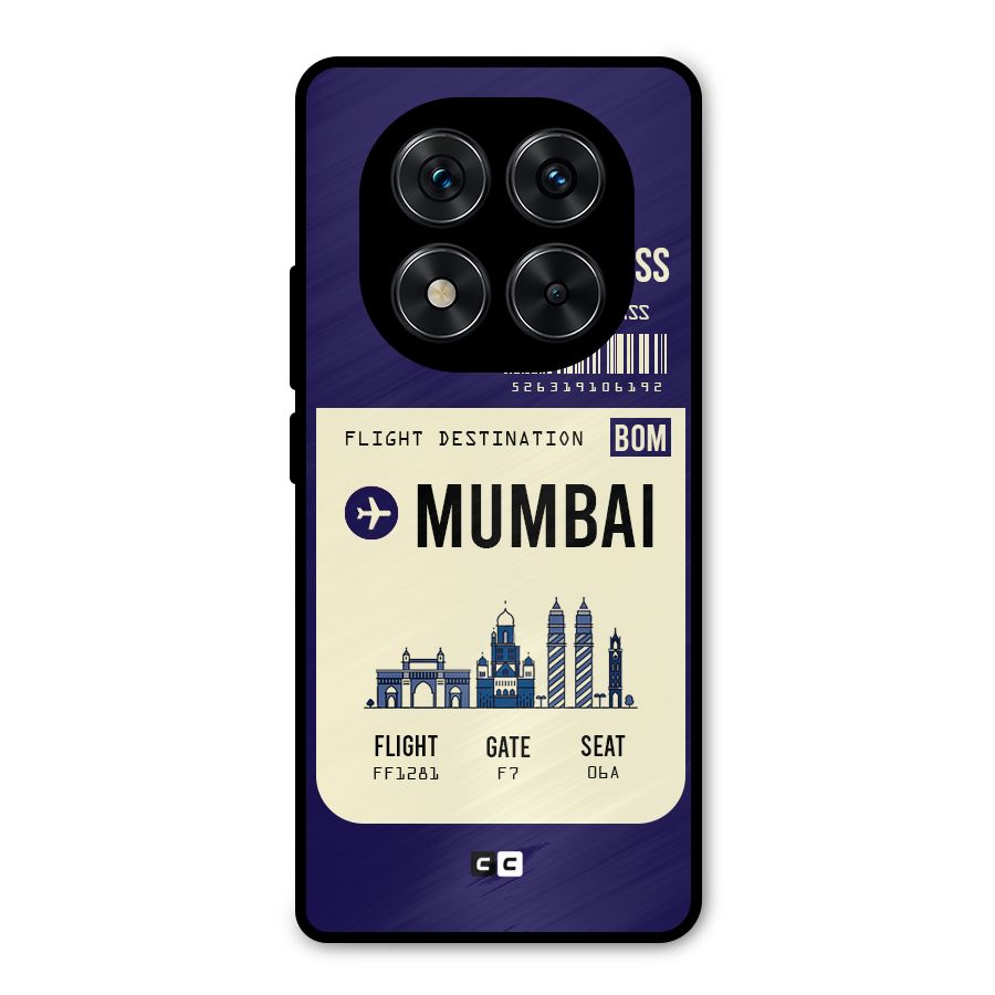Mumbai Boarding Pass Metal Back Case for Redmi Note 14 Pro 5G