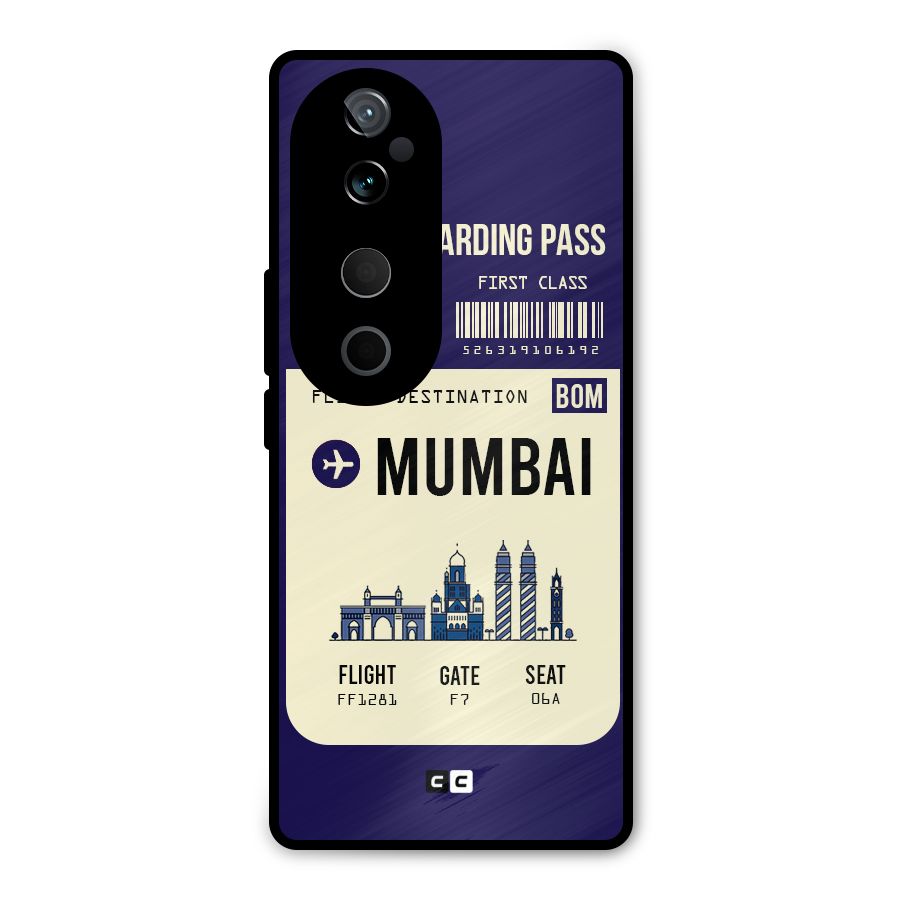 Mumbai Boarding Pass Metal Back Case for Vivo T3 Ultra