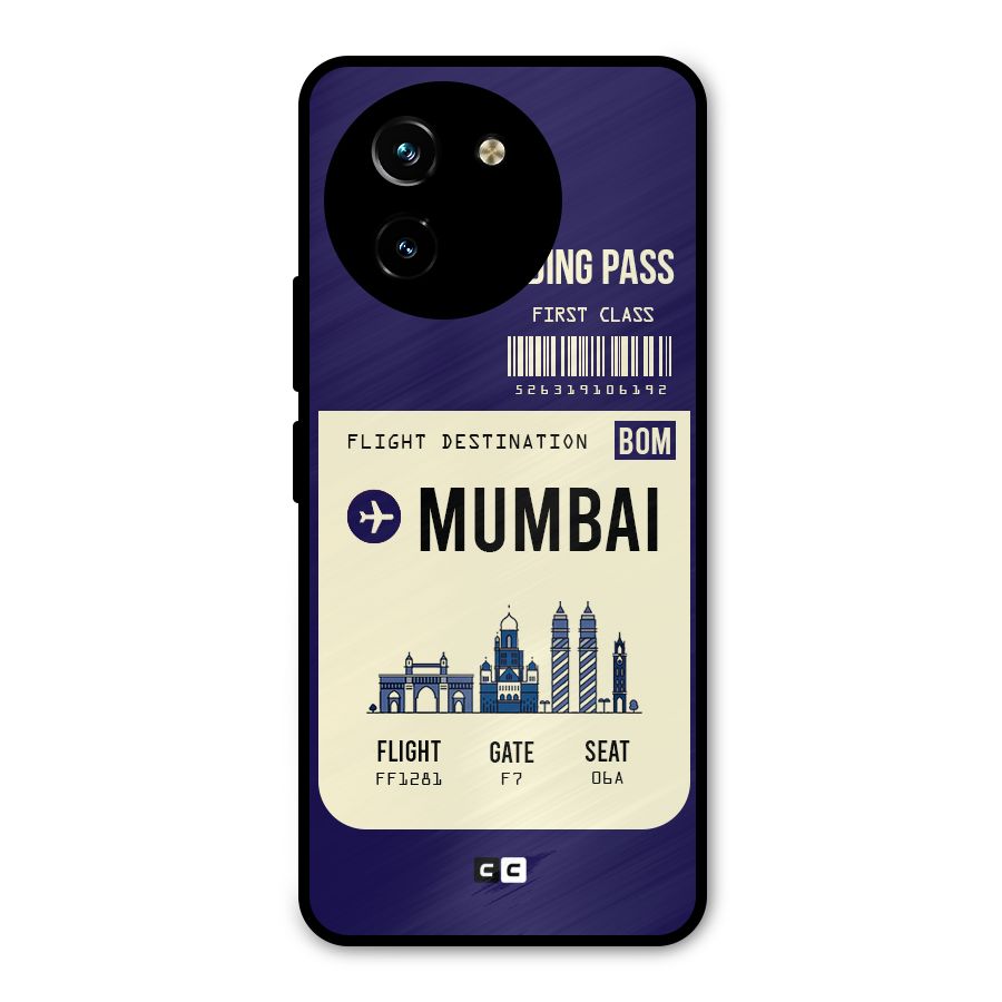 Mumbai Boarding Pass Metal Back Case for Vivo T3x