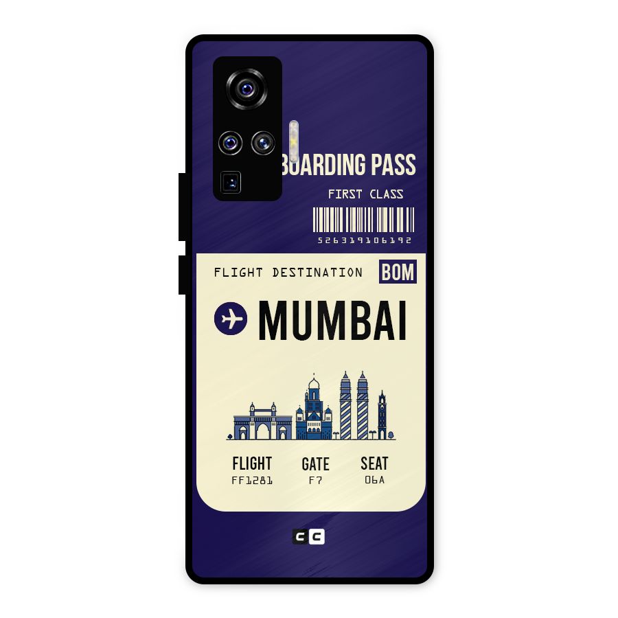 Mumbai Boarding Pass Metal Back Case for Vivo X50 Pro