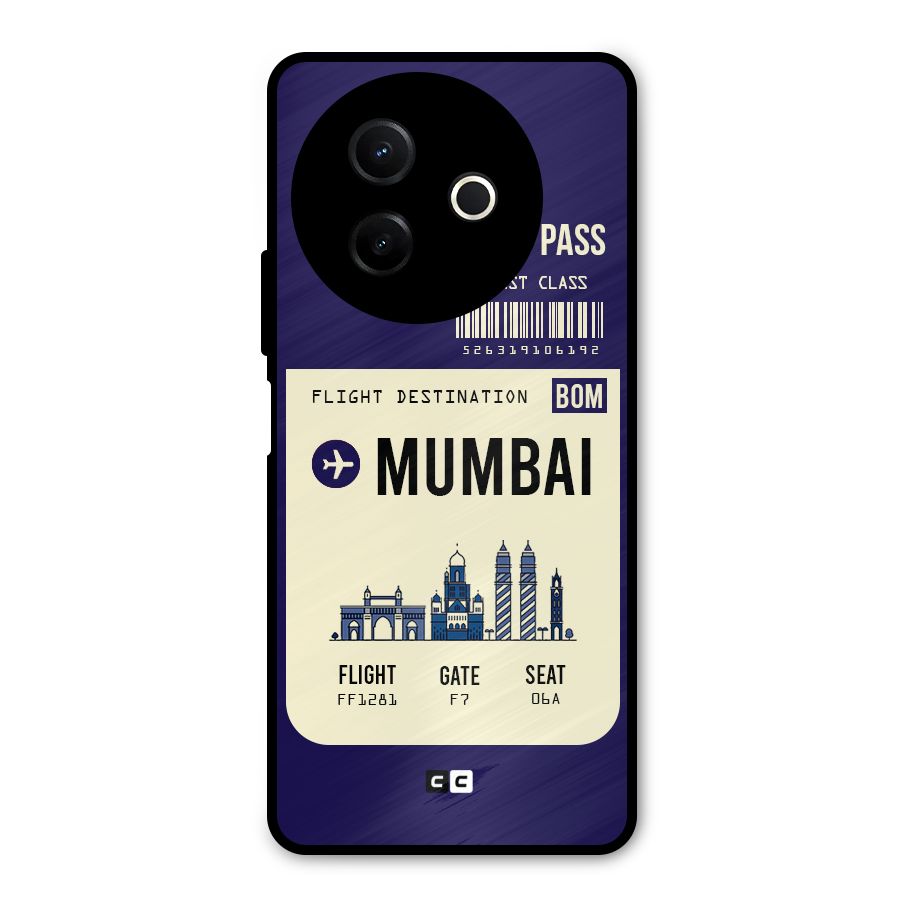 Mumbai Boarding Pass Metal Back Case for Vivo Y39