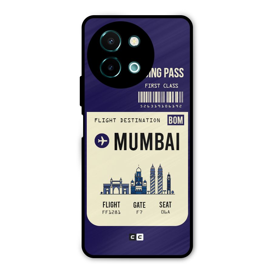 Mumbai Boarding Pass Metal Back Case for Vivo Y58