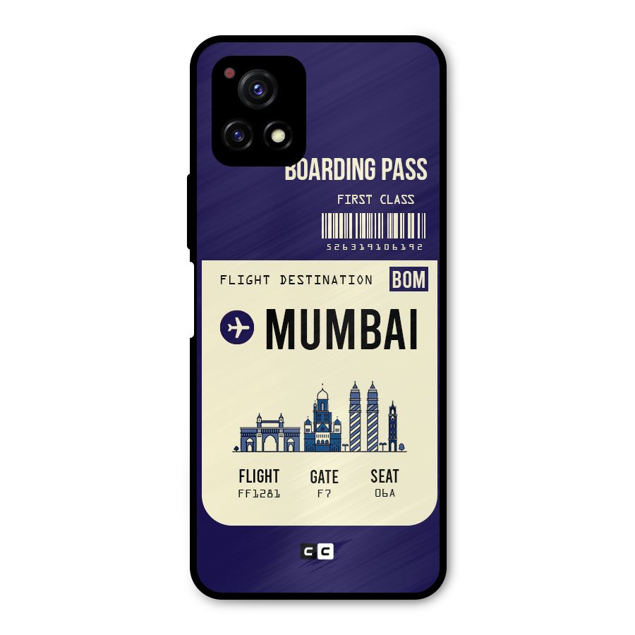 Mumbai Boarding Pass Metal Back Case for Vivo Y72 5G