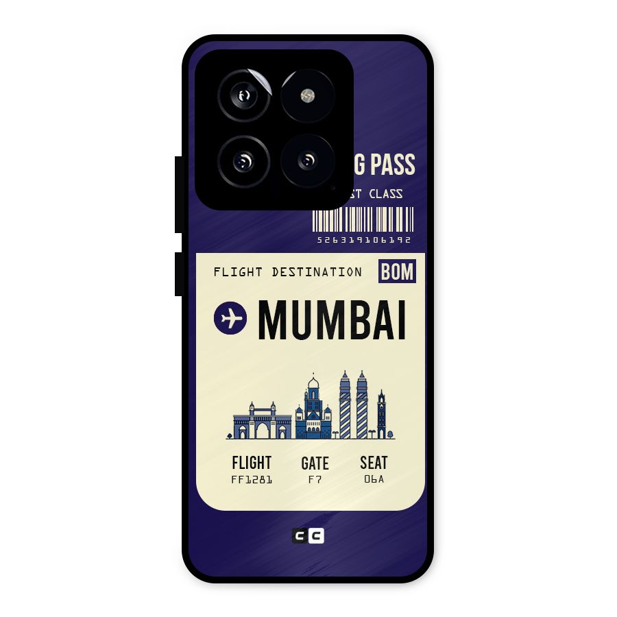 Mumbai Boarding Pass Metal Back Case for Xiaomi 14