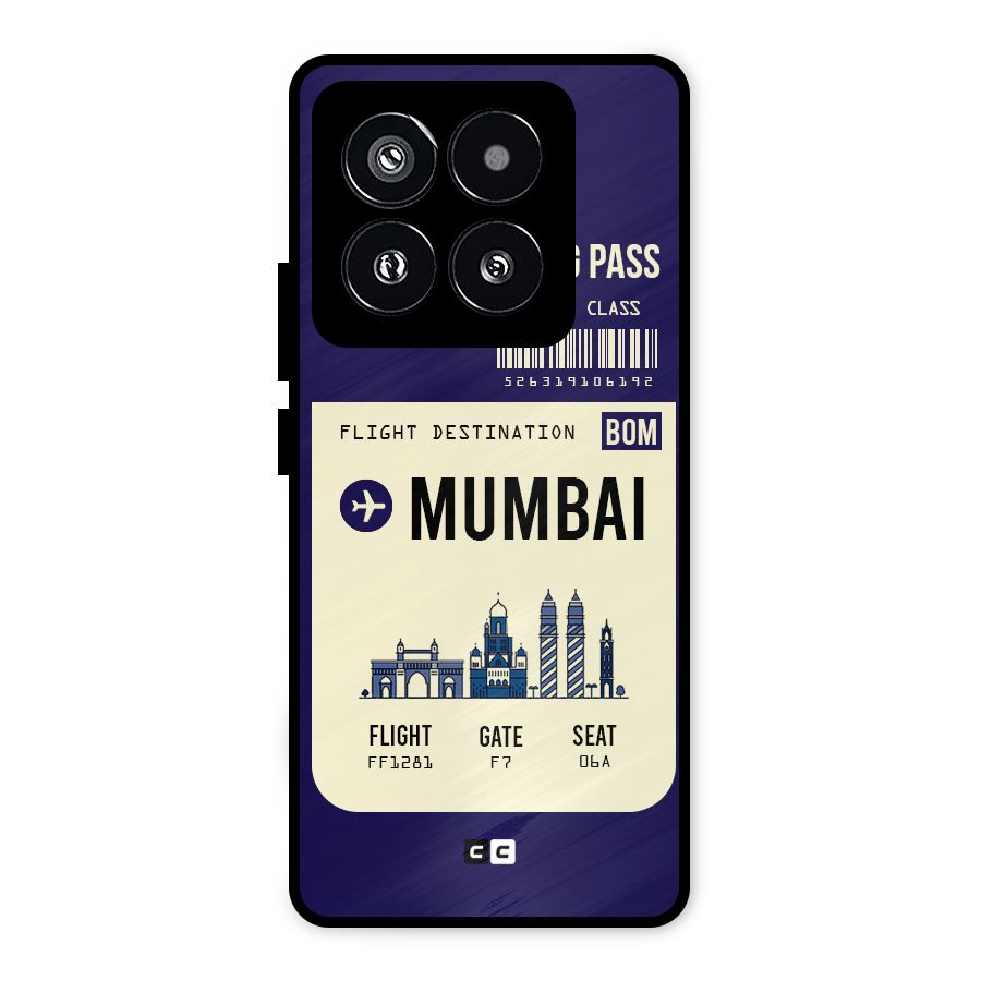 Mumbai Boarding Pass Metal Back Case for Xiaomi 14 Pro