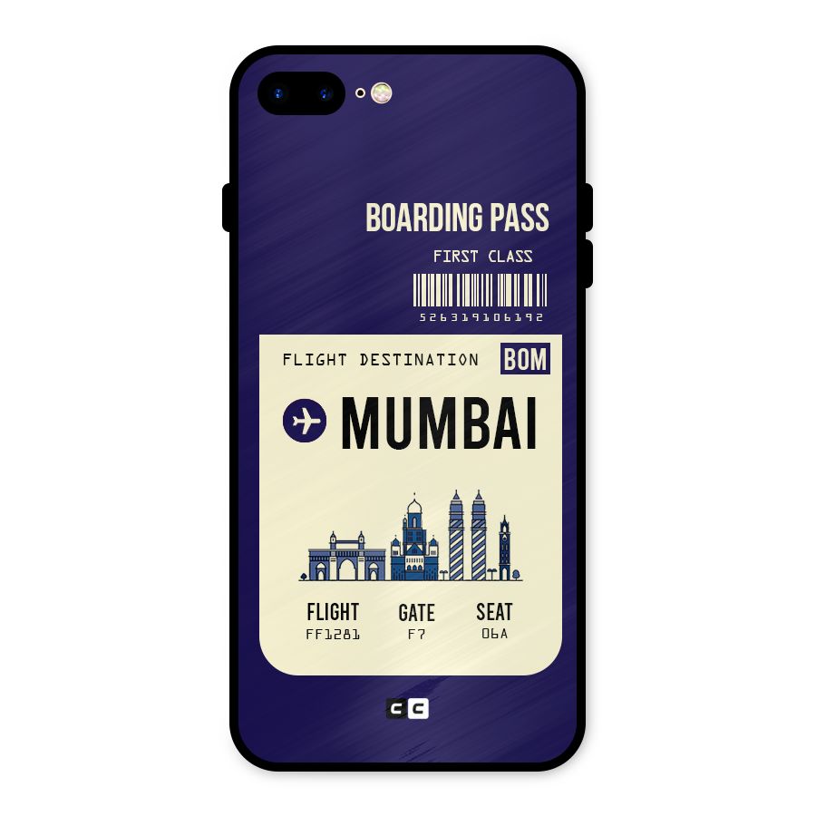 Mumbai Boarding Pass Metal Back Case for iPhone 7 Plus