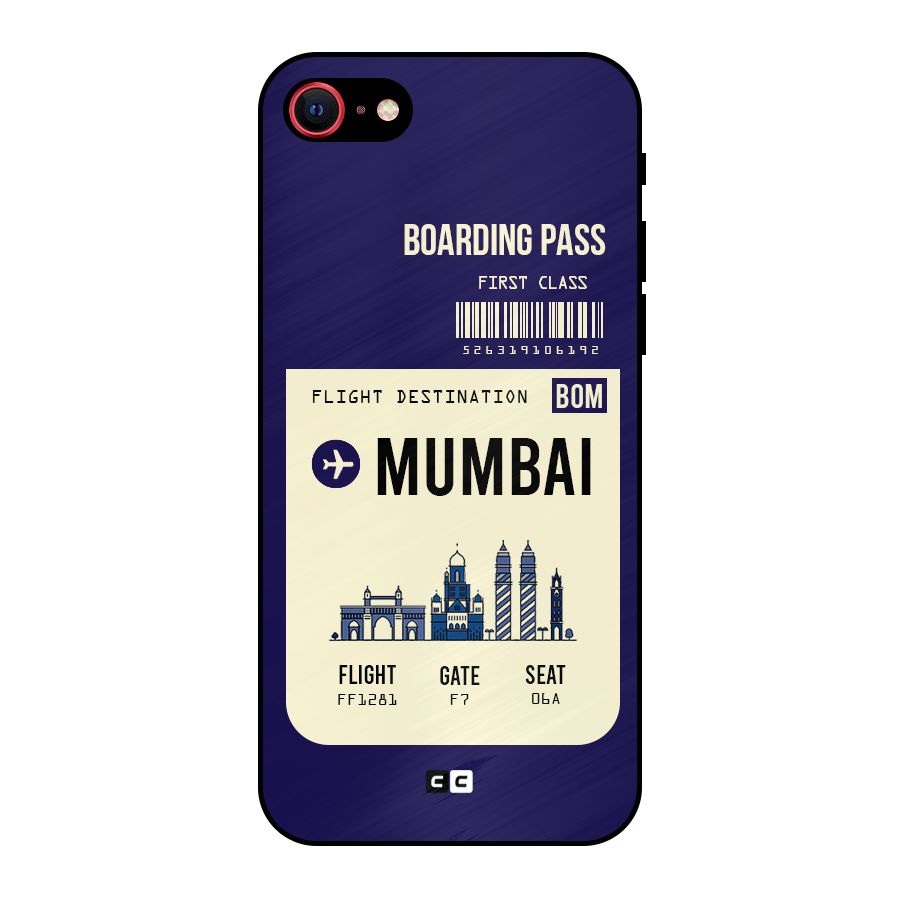 Mumbai Boarding Pass Metal Back Case for iPhone SE 2020