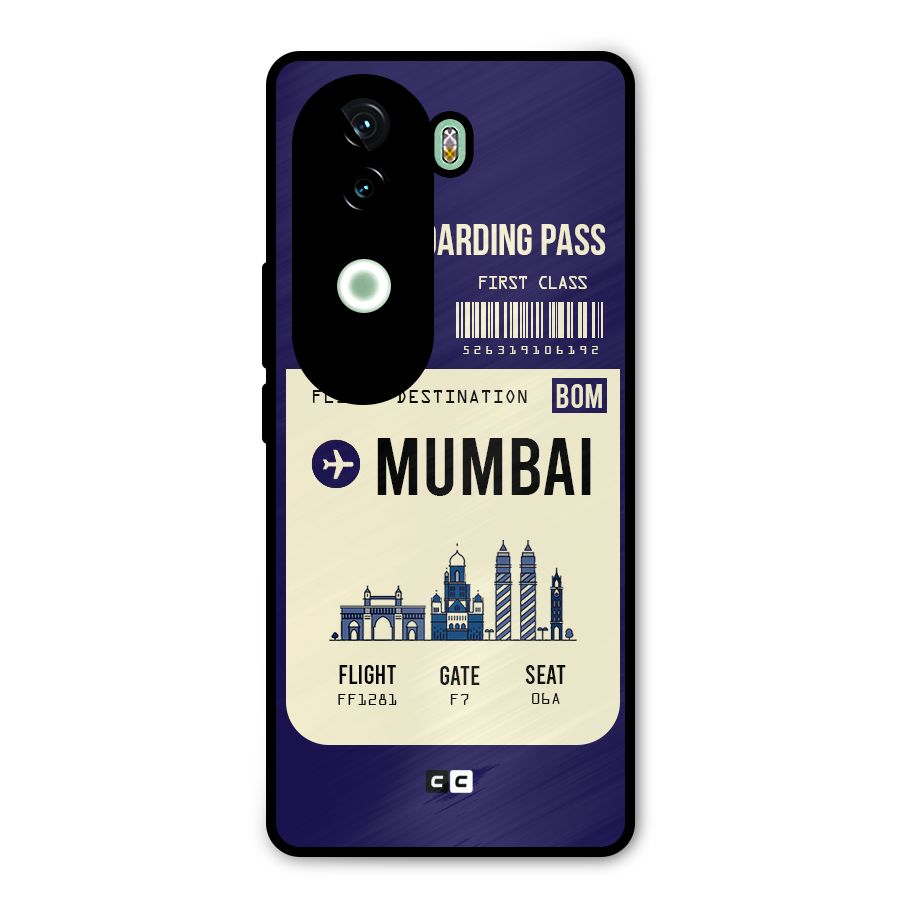 Mumbai Boarding Pass Metal Back Case for iQOO Z9s