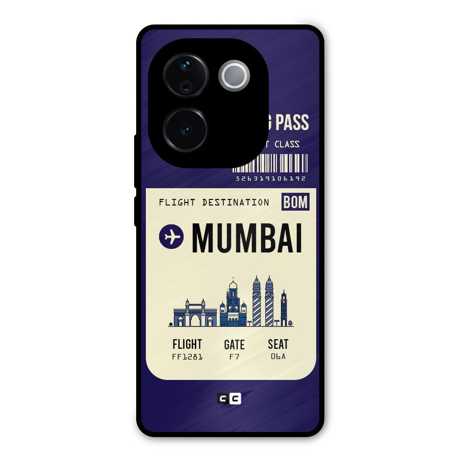 Mumbai Boarding Pass Metal Back Case for iQOO Z9s Pro