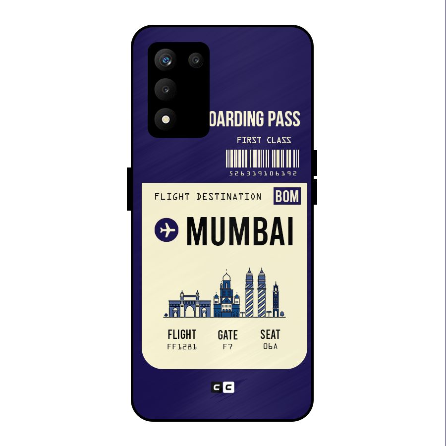 Mumbai Boarding Pass Metal Back Case for realme 9 5G SE