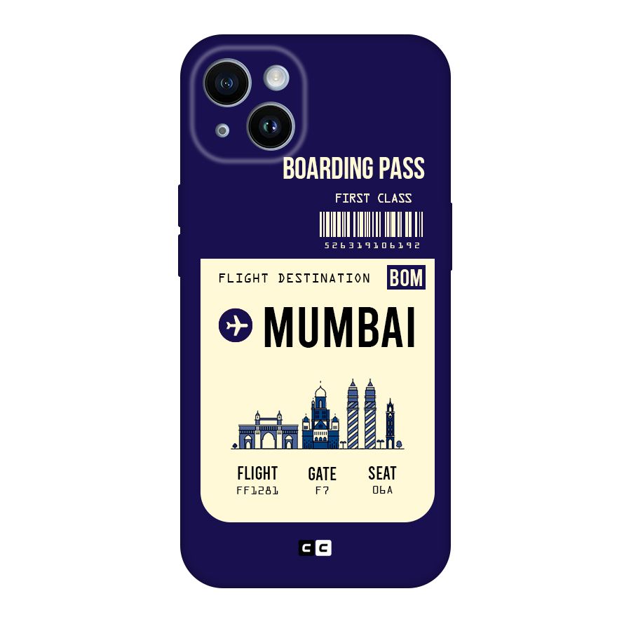 Mumbai Boarding Pass Original Polycarbonate Back Case for iPhone 14