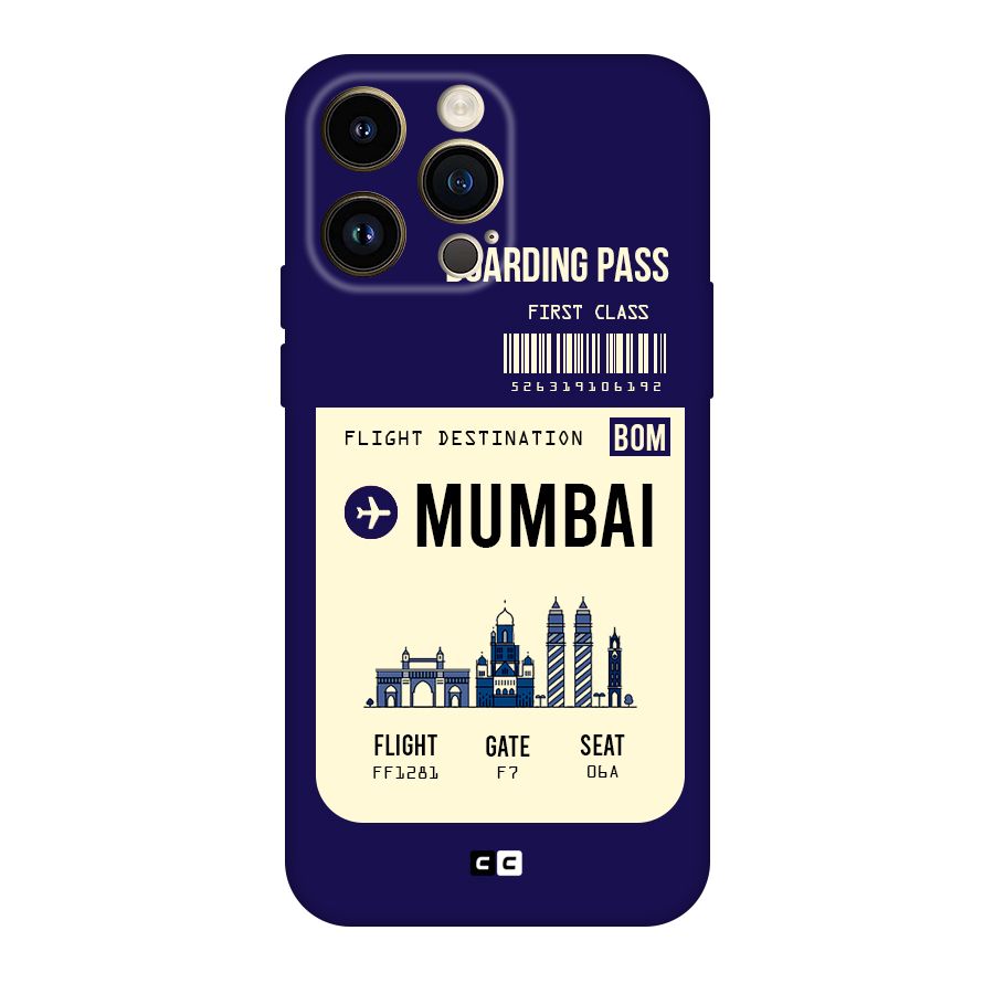 Mumbai Boarding Pass Original Polycarbonate Back Case for iPhone 14 Pro Max