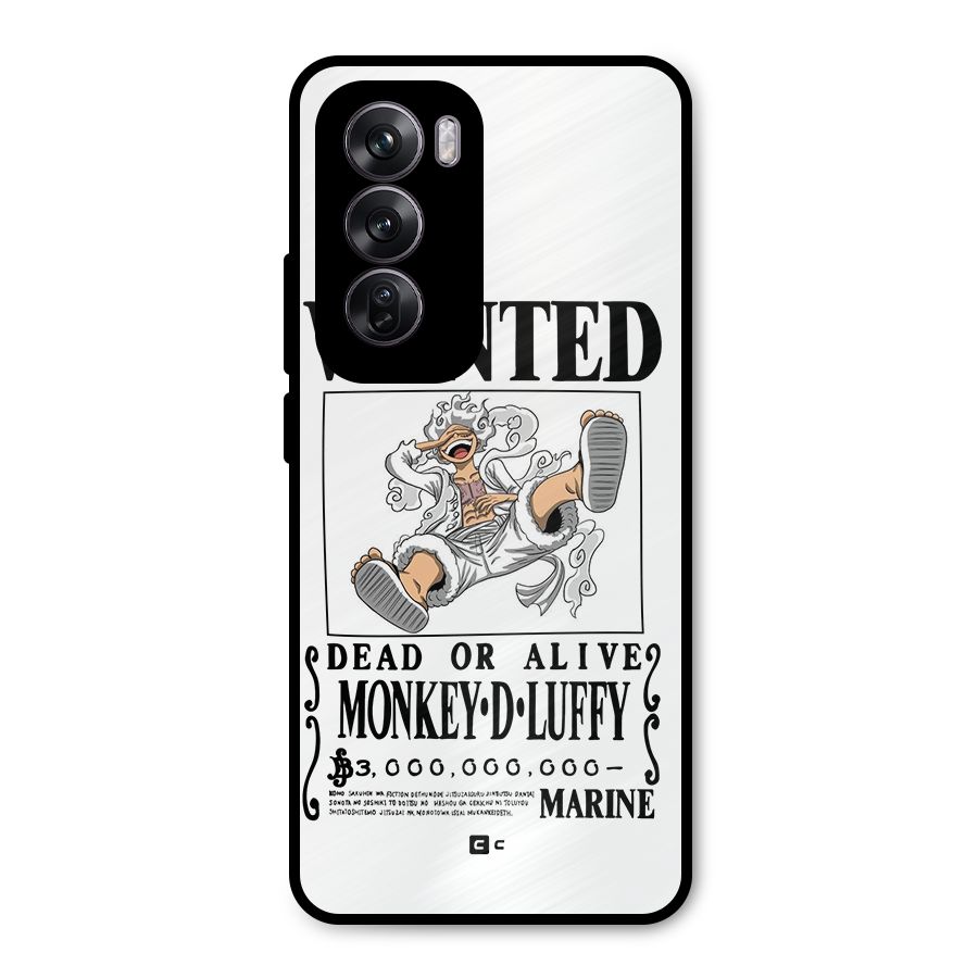 Munkey D Luffy Wanted  Metal Back Case for Oppo Reno12 Pro