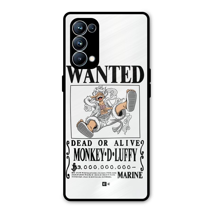 Munkey D Luffy Wanted  Metal Back Case for Oppo Reno5 Pro 5G