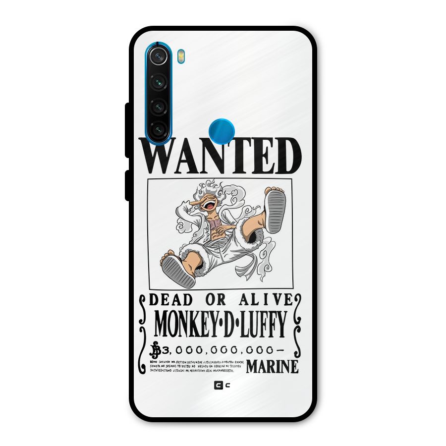 Munkey D Luffy Wanted  Metal Back Case for Redmi Note 8
