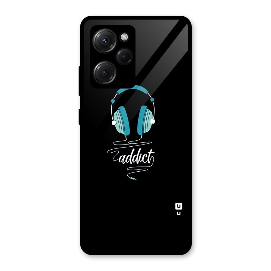 Music Addict Glass Back Case for Poco X5 Pro