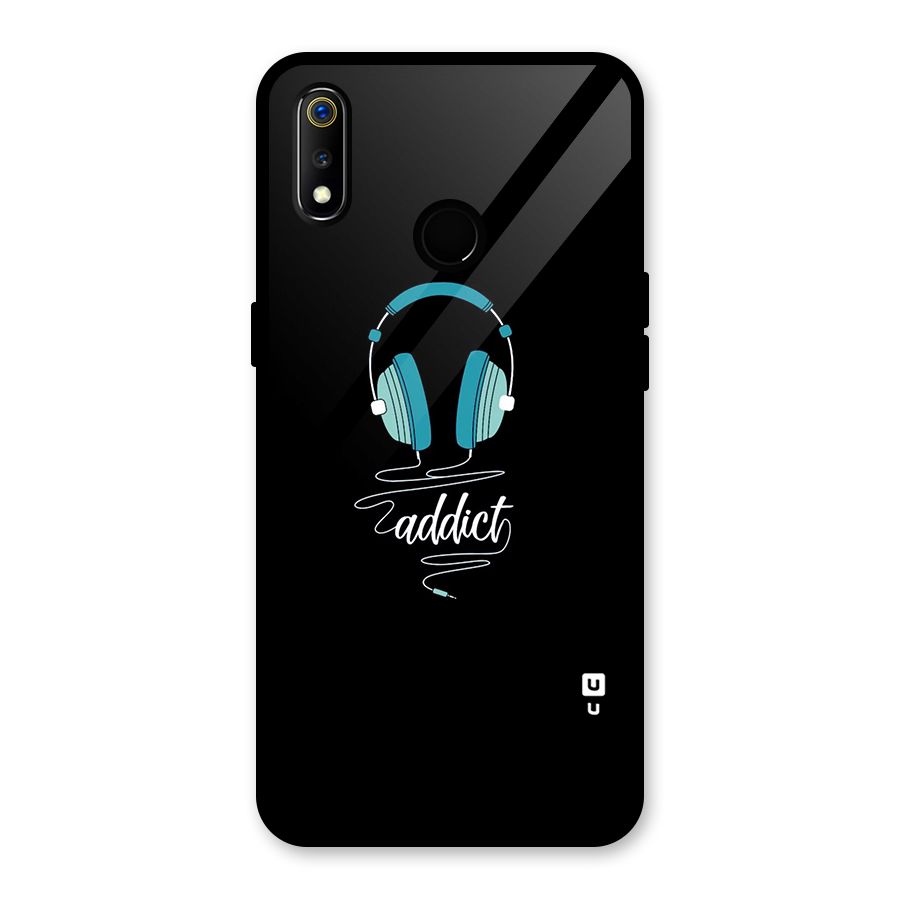 Music Addict Glass Back Case for Realme 3