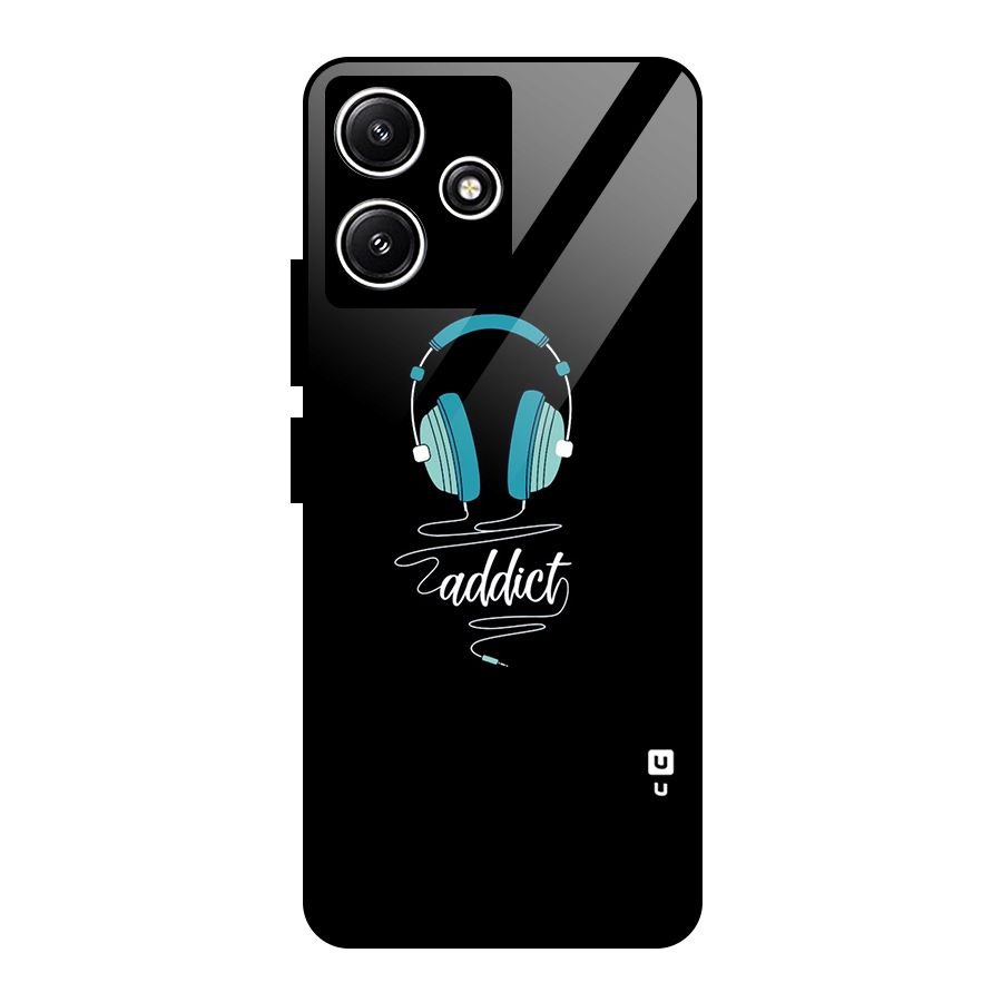 Music Addict Glass Back Case for Redmi 12 5G